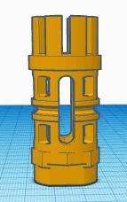 Airsoft muzzle with 14mm negative threads