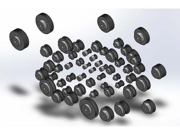 HTD toothed belt wheel *neutral cad file format*
