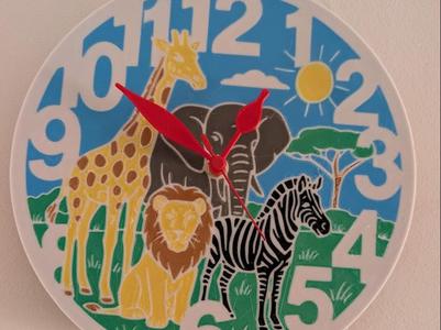 Children's Savannah Clock – Color Version kit011