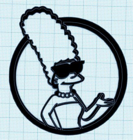 the simpson marge wall art