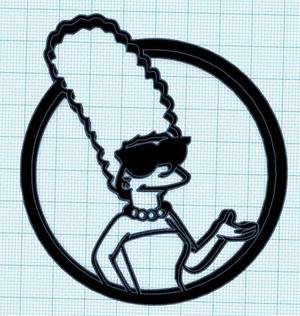 the simpson marge wall art