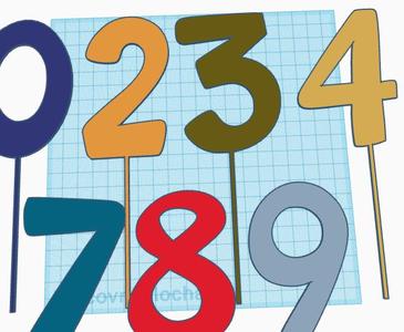 Cake toppers - Simple numbers