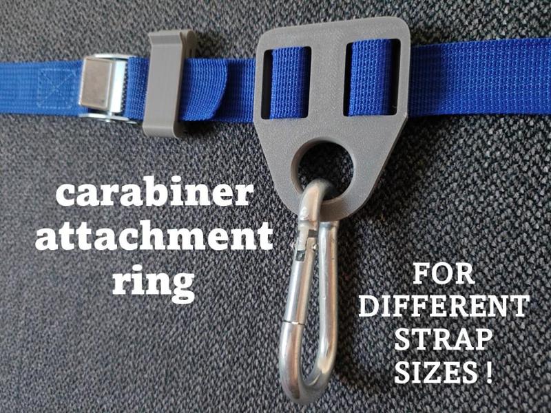 carabiner strap attachment ring (horizontal) DIFFERENT SIZES