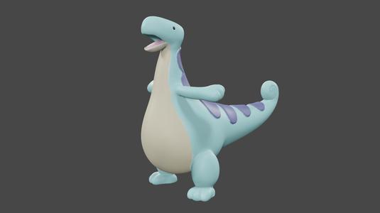 Palworld inspired, Relaxaurus, Tabletop DnD miniature