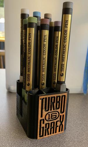 Turbografx-16 Copic marker stand 13mm markers