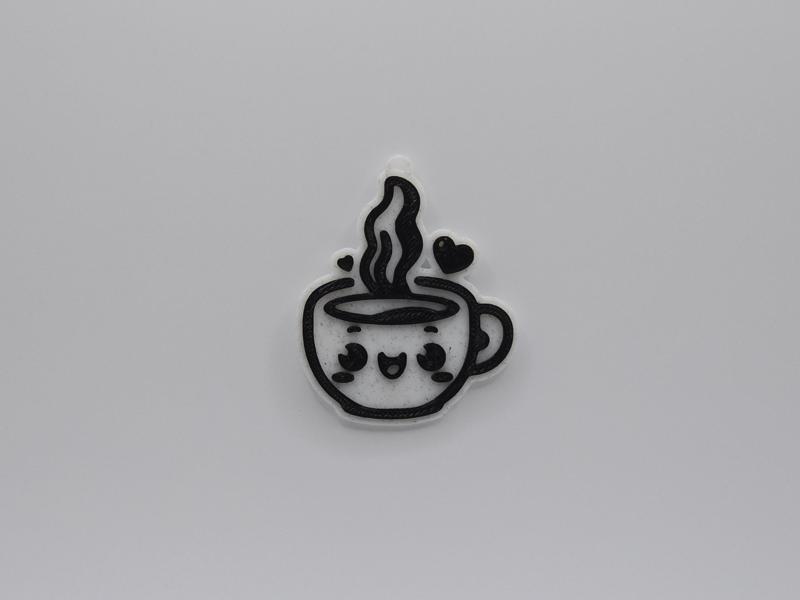 Cute Cup of Coffee Keychain