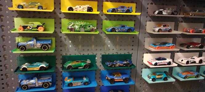 pegboard hotwheels shelf