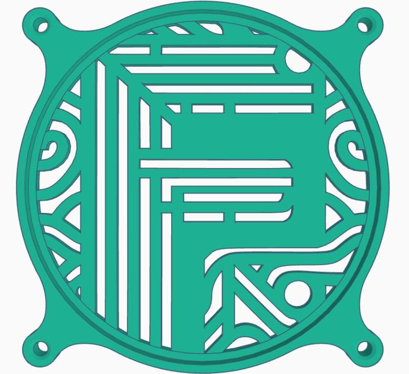 Fan cover: Letter F (120 mm)