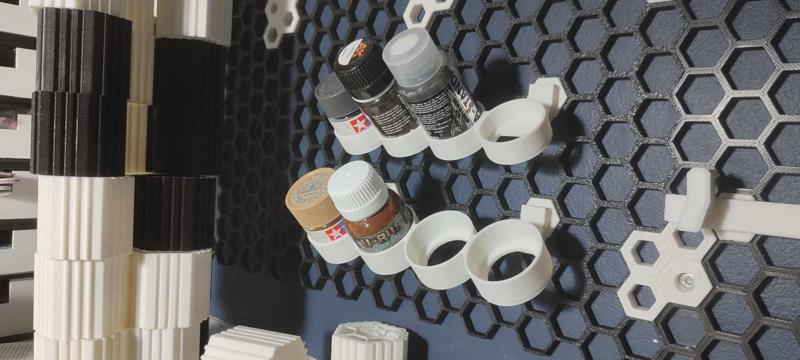 Honeycomb Wall paint holder tamiya 10ml and 23ml