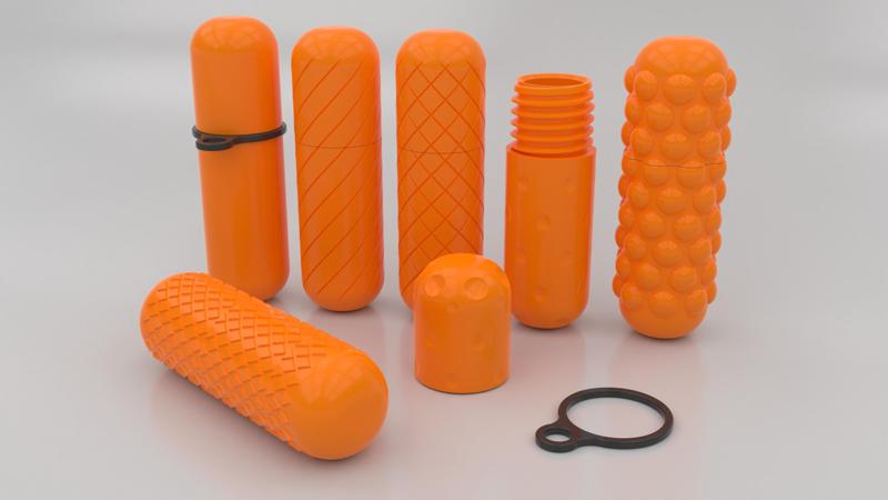 Pill style container