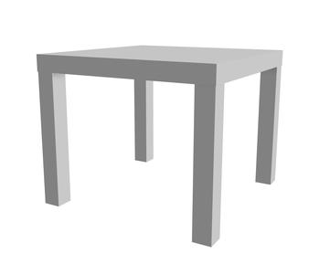 IKEA Lack table 1:10 scale