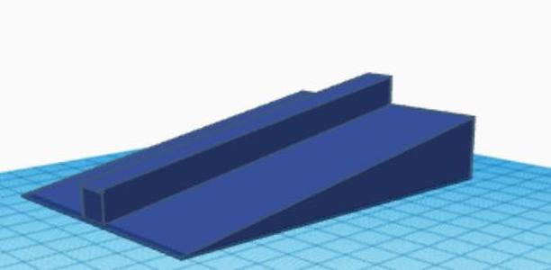 Minature (mini) skateboard ramp with bar