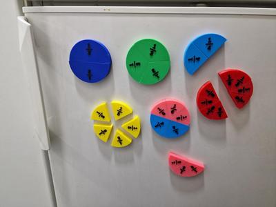 Learning fractions / desk & fridge (w/magnets)