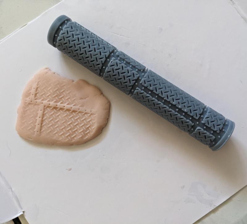 Texture Rolling Pin - Metal Crosshatch Panels