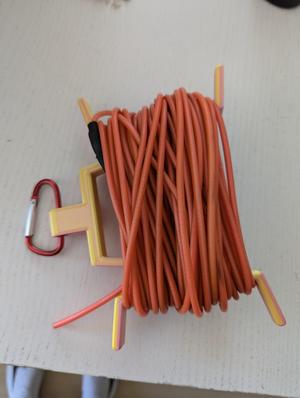 Cord Winder with carabin hook attachment