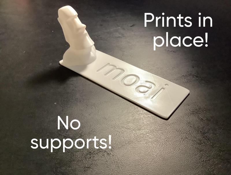 Moai/Moyai Bookmark (No Supports, Print In Place)