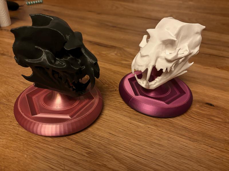 Werewolve Skull with Stand / Werwolf Schädel mit Standfuss
