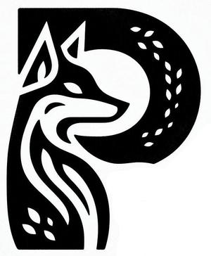 Fox alphabet: Letter P (version 1)