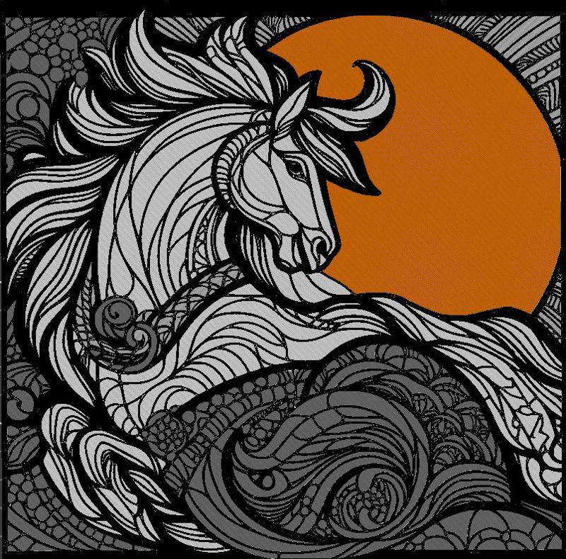 Wall art: Horse (five colours)