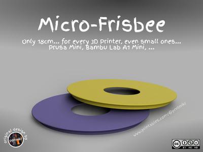 Micro Frisbee | only 18cm | for every 3D Printer
