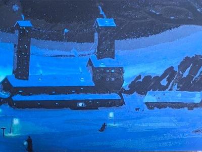 Painting winter night Hueforge