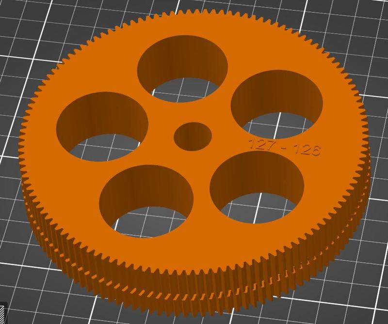 Doppelzahnrad 126-127 für Bernardo P600G, Double gear 126-127 for Bernardo P600G