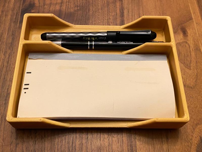 4x3x25mm Gridfinity Cheque Holder Desk