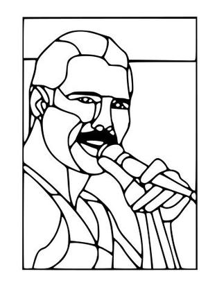 Freddie Mercury face wall art