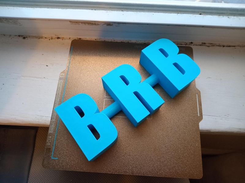 Large BRB Be Right Back prop for handcam streams