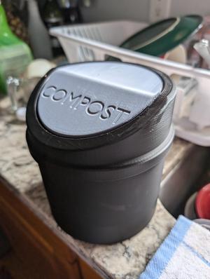 Counter top compost mini trash can