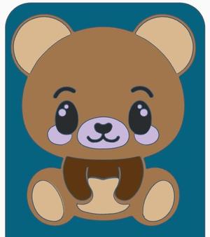 Plantilla Oso Kawaii
