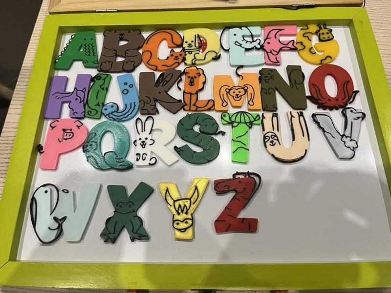 Animals Alphabet magnets for kids