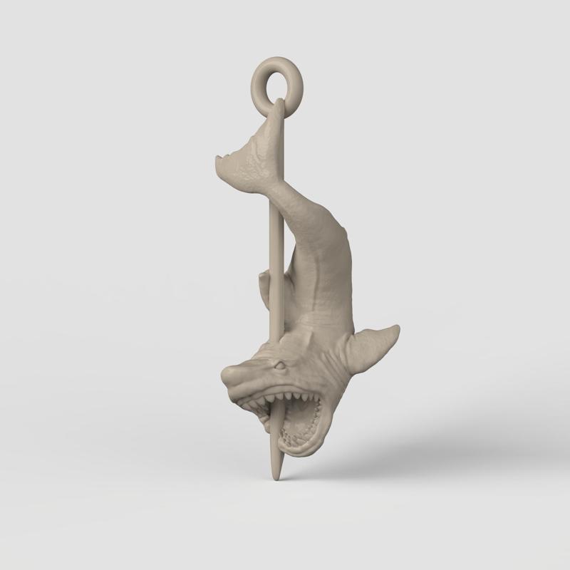 3Dmodel STL CNC  Shark Pendant