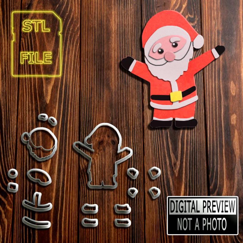 SUGAR PASTE CUTTER - SANTA CLAUS MODEL