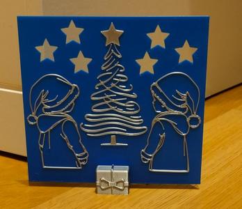 children with stars - decoration with stand