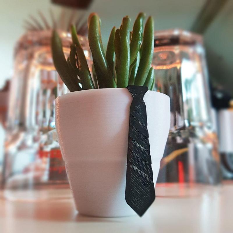 tie and bow tie planter