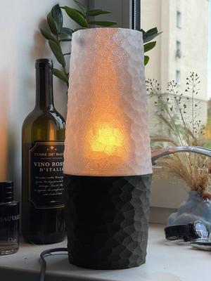 Obsidian table lamp