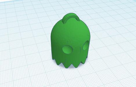 pacman ghost keychain