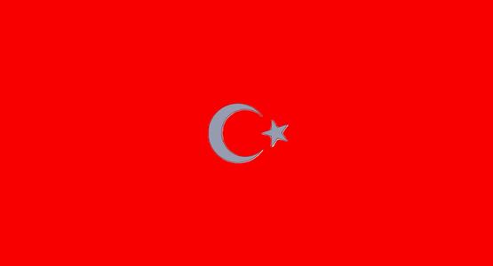 Turkish flag, star and crescent