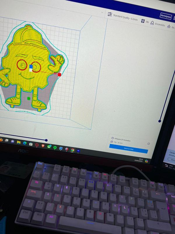 Personaje engranaje animado