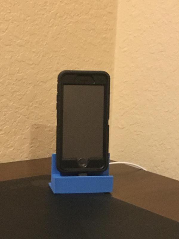 Phone Stand with Port for Plug