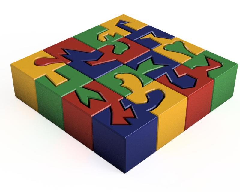Cube 4x4 pieces puzzle