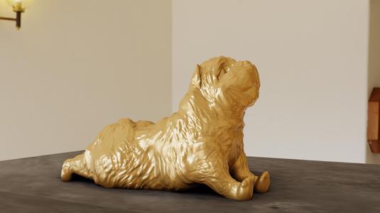 Bull dog yoga pose stl