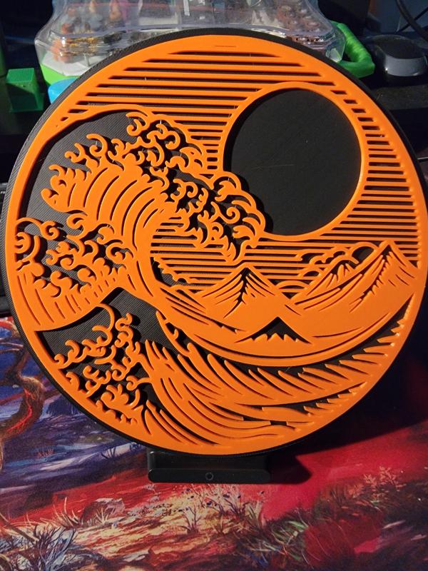 Great Wave of kokanow W/Backplate