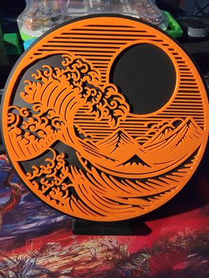 Great Wave of kokanow W/Backplate