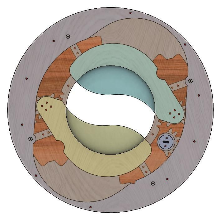 LS2BLROD100A Mechanical taiji shutter iris  laser cut engraving diy