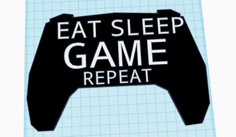 Eat Sleep Game Repeat GAMER SIGN