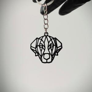 dog keychain cute geometric labrador retriever minimalistic keyring