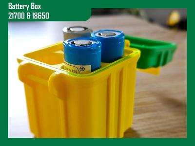 Rugged Box for Batteries / Fully Printed /21700 & 18650