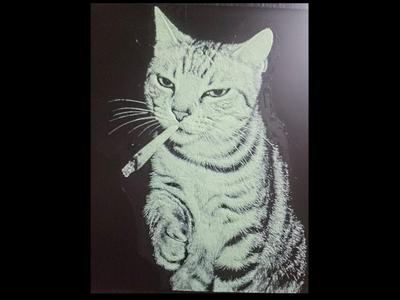 Smoking Cat - Hueforge